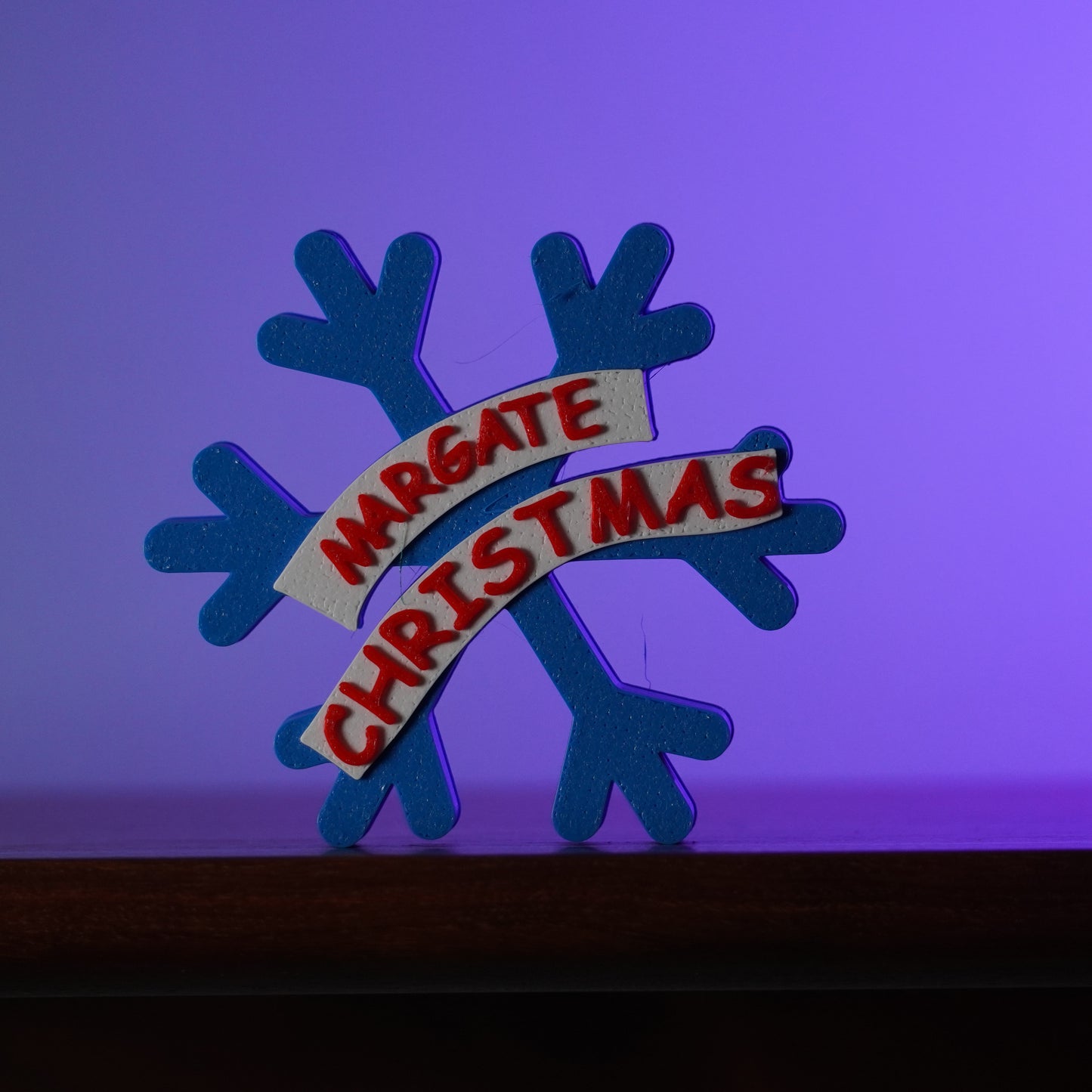 Snowflake Christmas Bauble with Margate Christmas banner