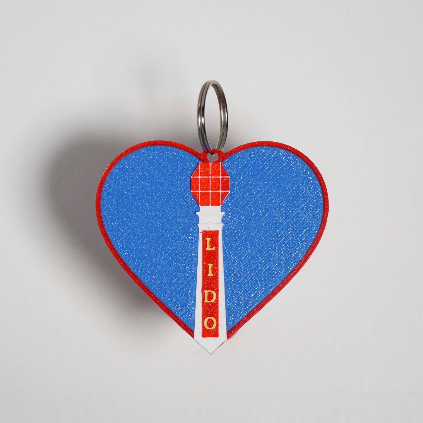 Margate Lido in a heart keyring