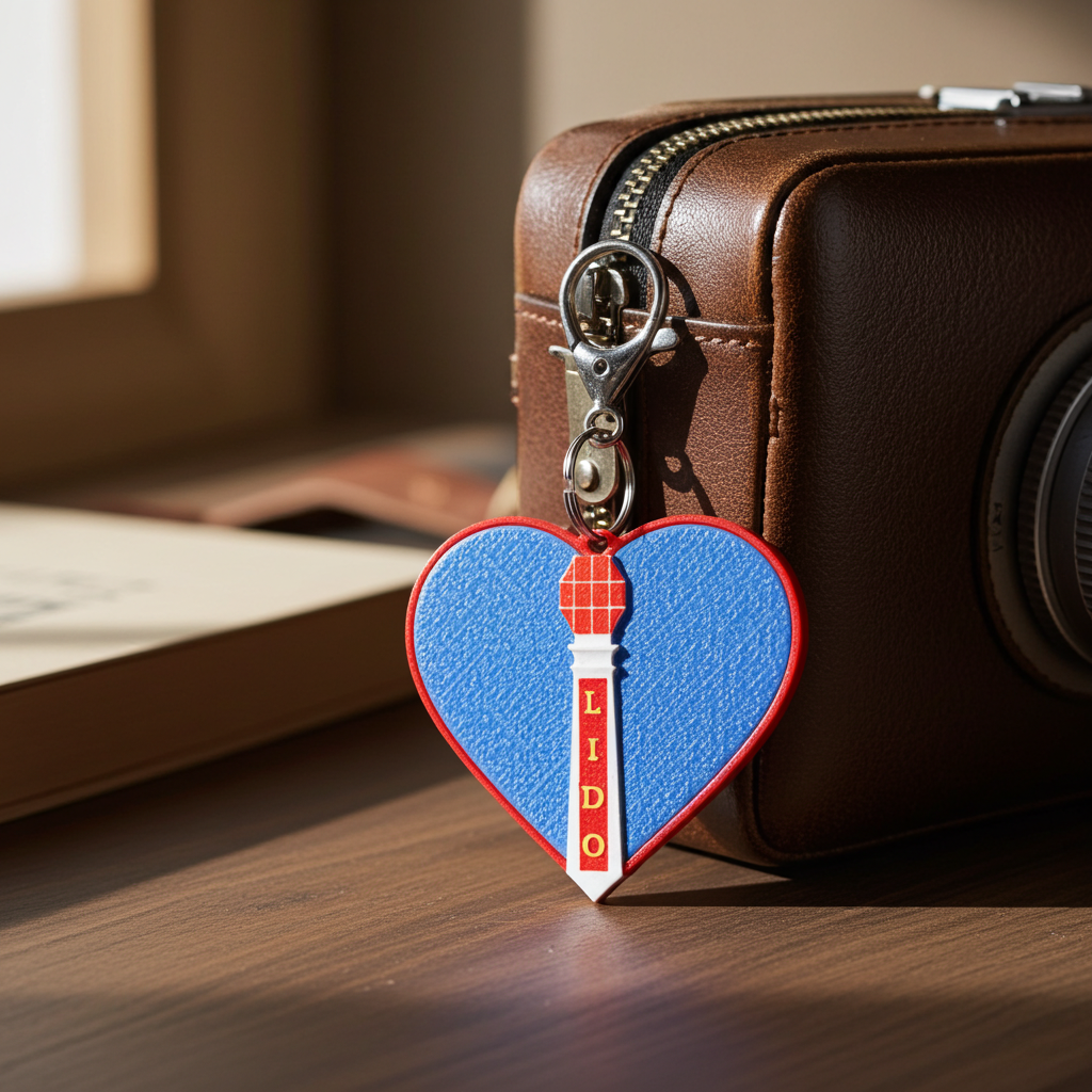 Margate Lido in a Heart Keyring Charm